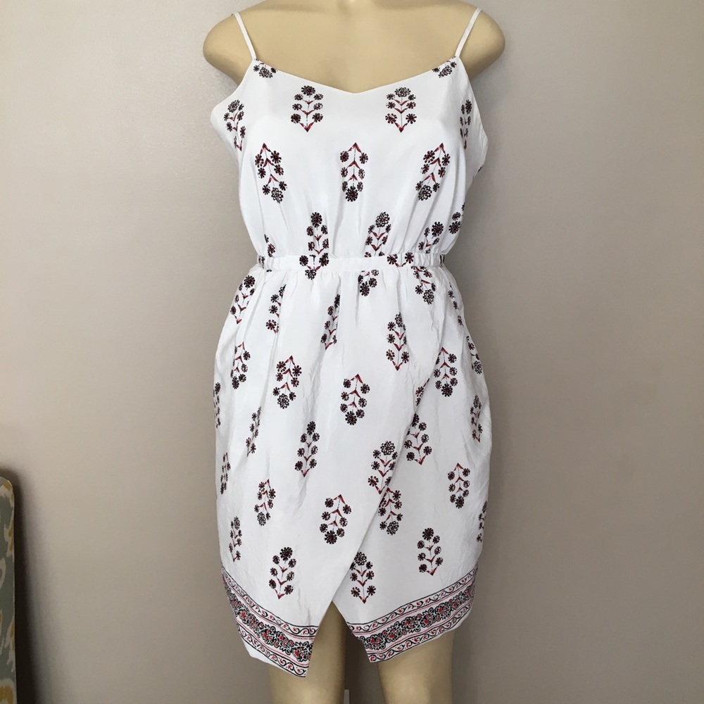 Madewell Floral print Silk spaghetti strap dress